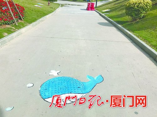 海绵宝宝和派大星比邻 灯塔公园很文艺成新风景