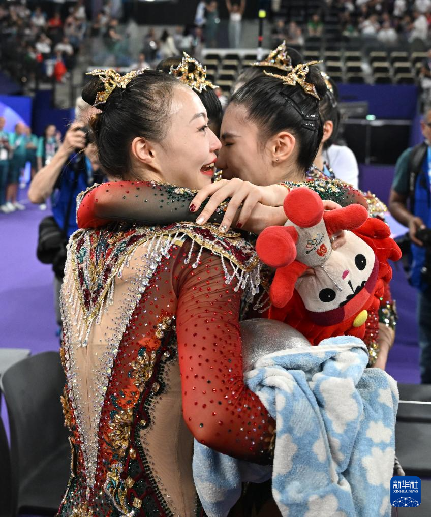 巴黎奥运会丨艺术体操——集体全能：中国队夺冠