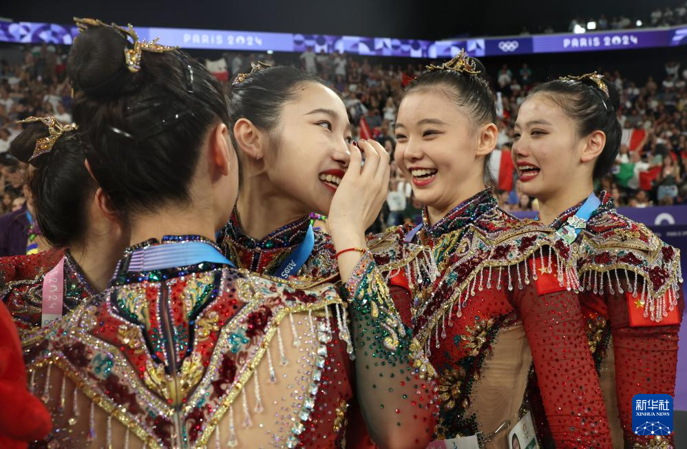 巴黎奥运会丨艺术体操——集体全能：中国队夺冠