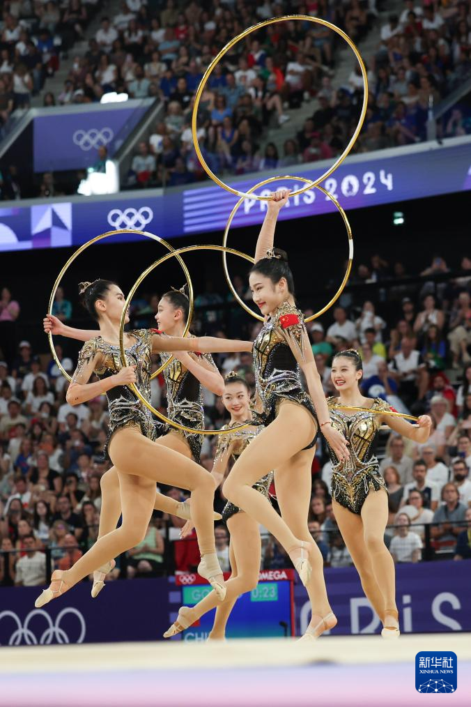 巴黎奥运会丨艺术体操——集体全能：中国队夺冠