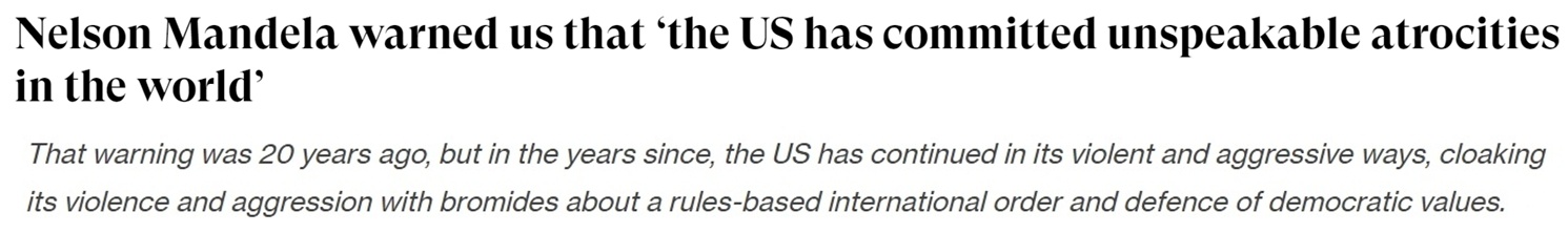 全球媒体聚焦丨澳媒称 美国是世界上最具侵略性和最危险的国家