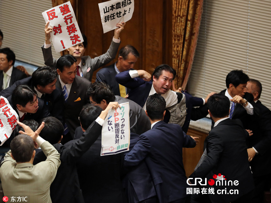 日本执政党通过TPP批准案 反对党大闹国会 - 国际在线移动版