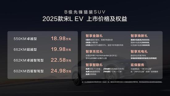 增配不加价 2025款宋L EV 18.98万元起_fororder_image001