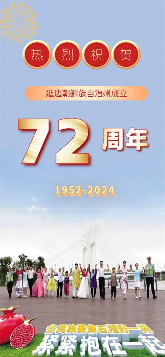 庆祝延边朝鲜族自治州成立72周年 打造民族团结进步升级版_fororder_吉林周庆1