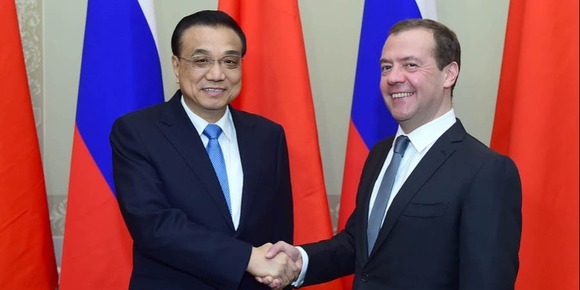 李克強同俄羅斯總理梅德韋傑夫共同主持中俄總理第二十一次定期會晤