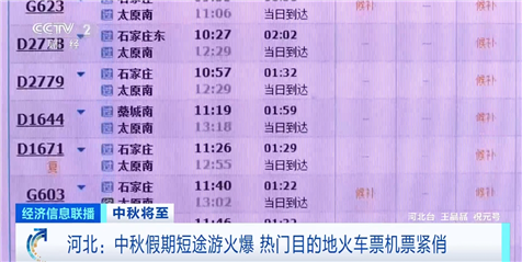 中秋假期短途遊火爆 熱門目的地火車票機票緊俏