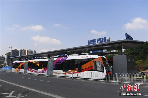 เปิดการบริการขนส่งมวลชนระบบอัจฉริยะที่เมืองจูโจว