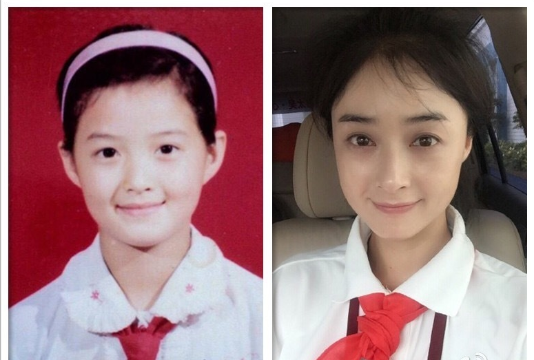 蒋欣晒罕见旧照自夸可爱(组图)