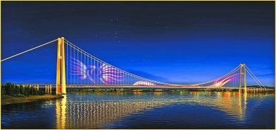 8座跨江大桥现“丹青画卷日月新城”主题