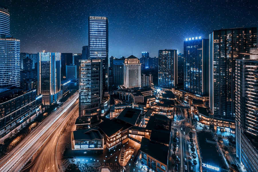 （城市远洋　带图）【聚焦重庆】【重庆城市新风貌摄影大赛展播】星光灯火观音桥