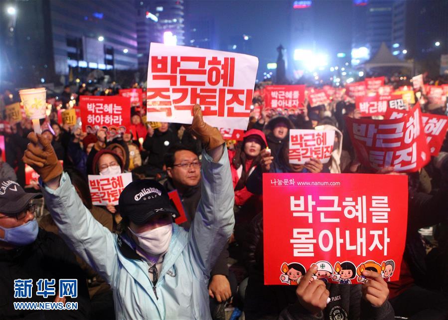 韓國人再次大規模集會要求樸槿惠下臺