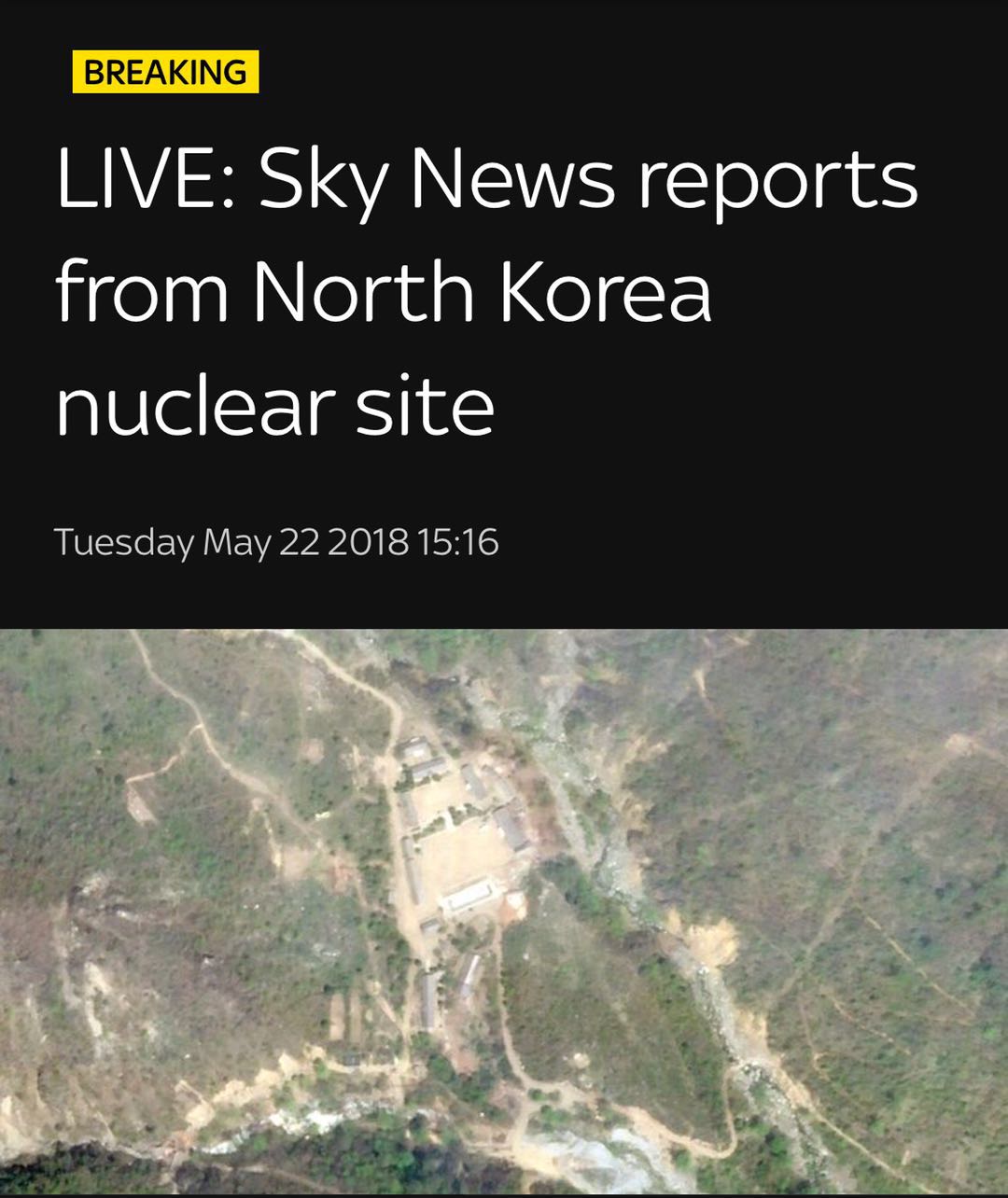 英国天空电视台报道称，该台为受邀前往朝鲜的唯一一家来自英国的电视台。_fororder_1526973986375_862_1080x1284