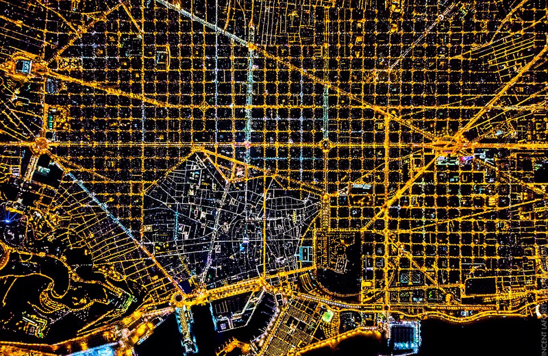 摄影师航拍十大城市夜景 灯火绚烂