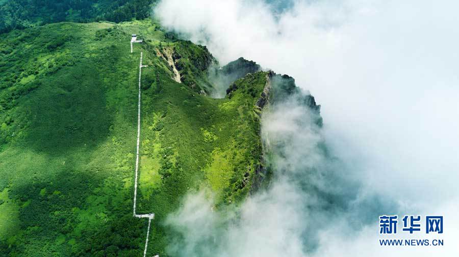 航拍“神農第一景”神農谷 雲霧蒸騰宛若仙境