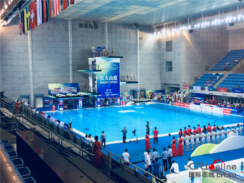 2018跳水世界杯武汉开幕 中国队首日夺双金
