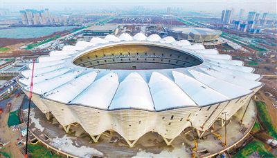 西安奧體中心體育場 金屬屋面工程完工