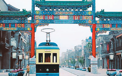 坐着公交，穿越城市风景线