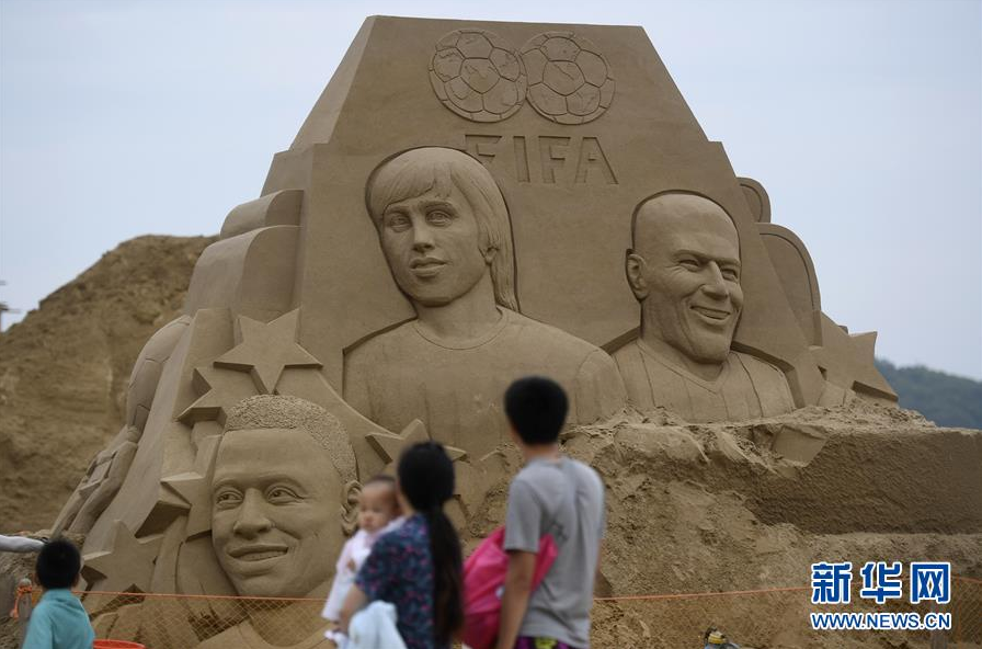 浙江舟山：“沙雕世界杯”亮相海滩