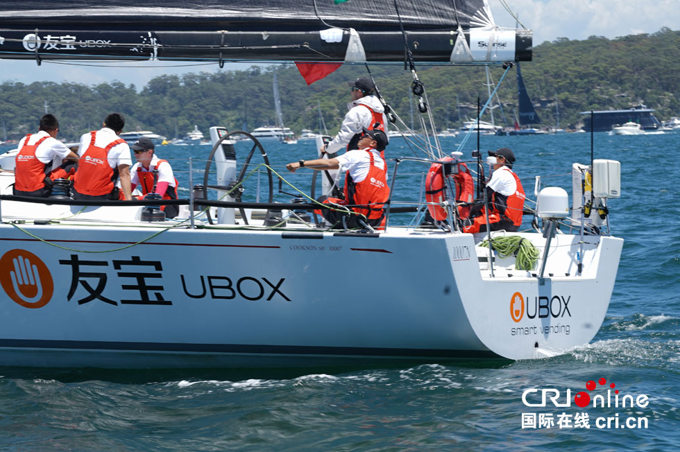 中国帆船友宝号在比赛中