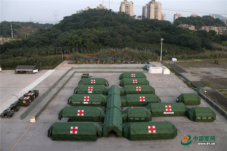 参演的中方野战医院.记者 李三红 摄