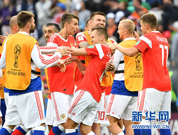 俄羅斯世界盃揭幕戰東道主大勝對手