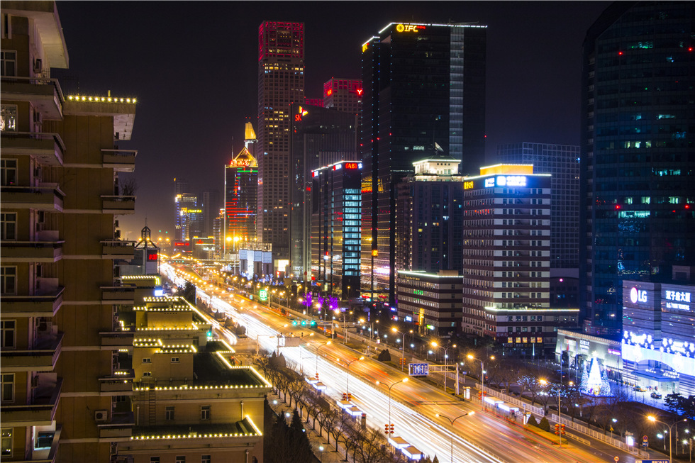 Bright night shows the another beauty of Beijing