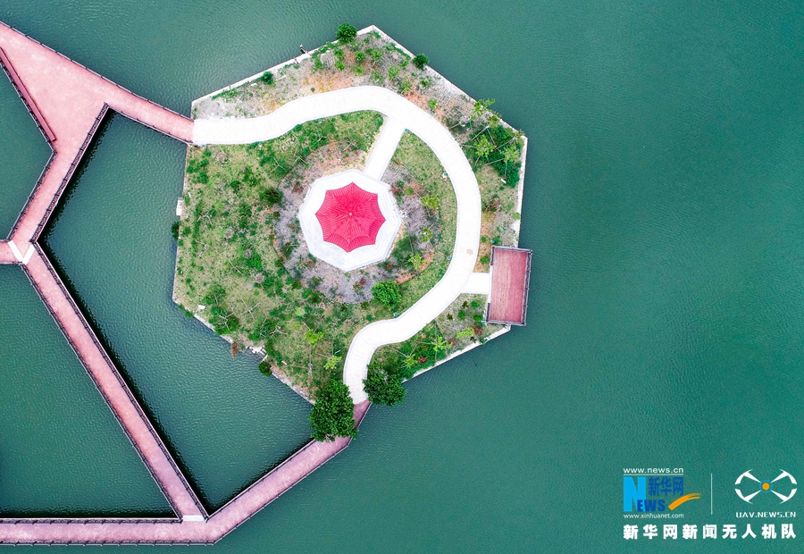 福建湄洲島“治水”展露生態美景