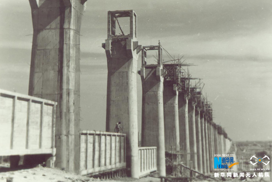 航拍亚洲第一渡槽引丹渠排子河渡槽