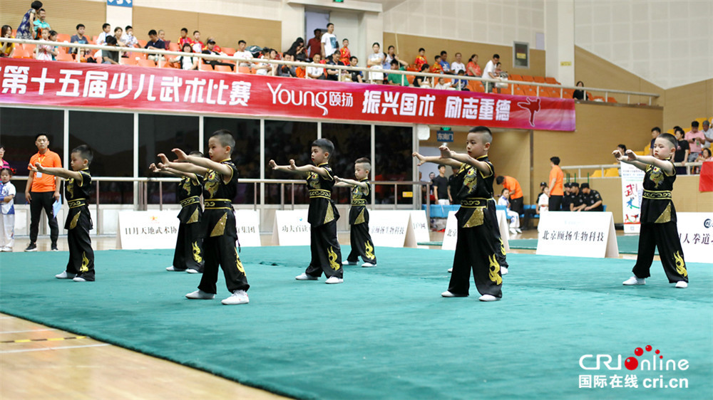 图片默认标题_fororder_2、小选手在2018北京第十五届少儿武术比赛集体项目上大显身手