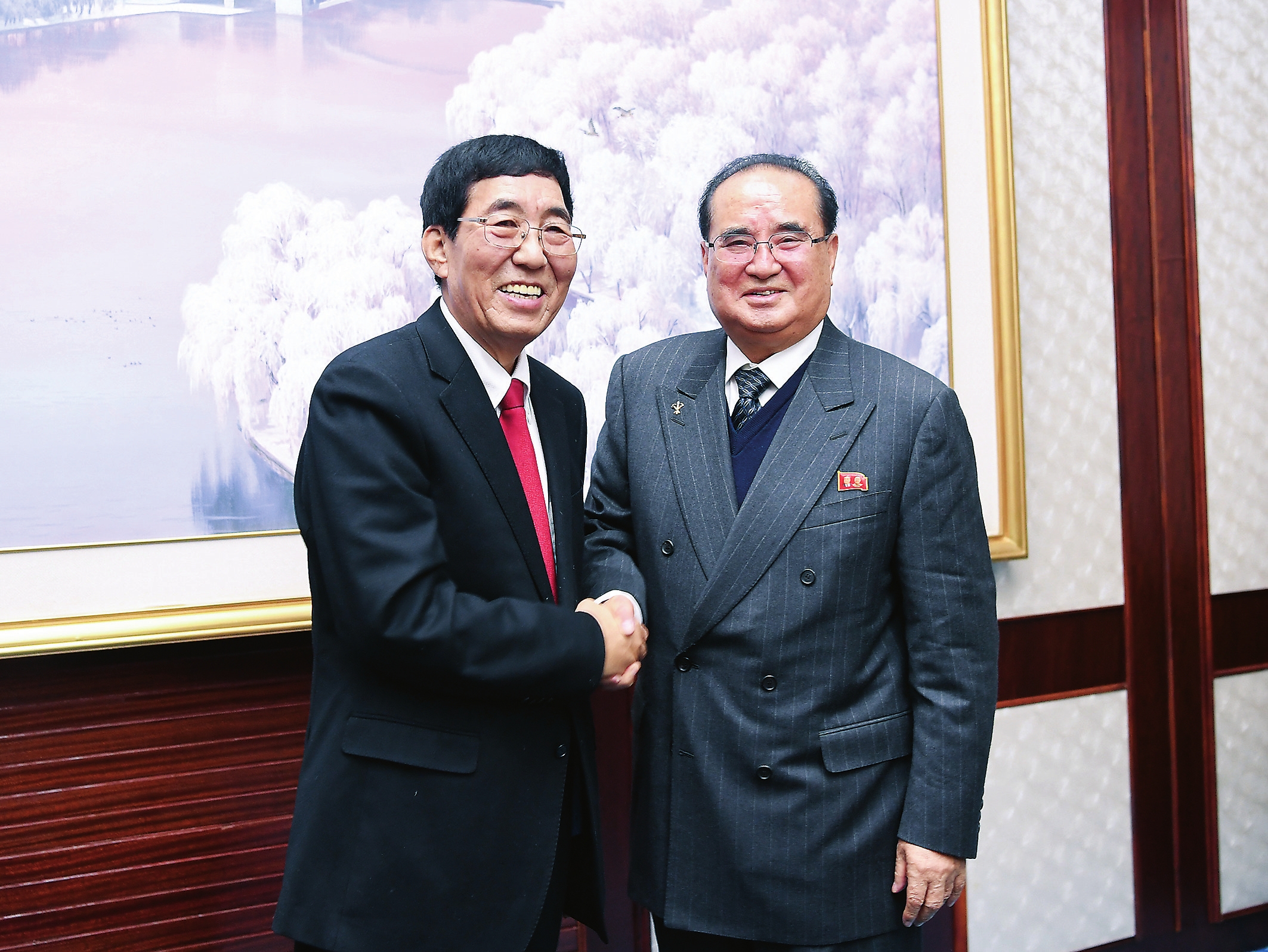 中共吉林省委友好代表團訪問朝鮮