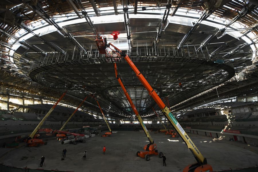 Beijing 2022 venue 'Ice Ribbon' main structure completed