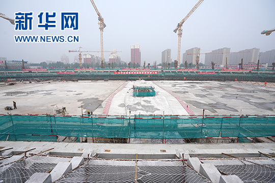 北京冬奧場館國家速滑館地下結構封頂