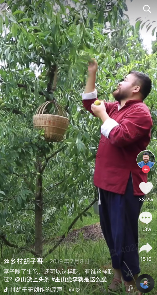 抖音扶贫达人用山间美食吸引666万网友 带动家乡农产品走出大山
