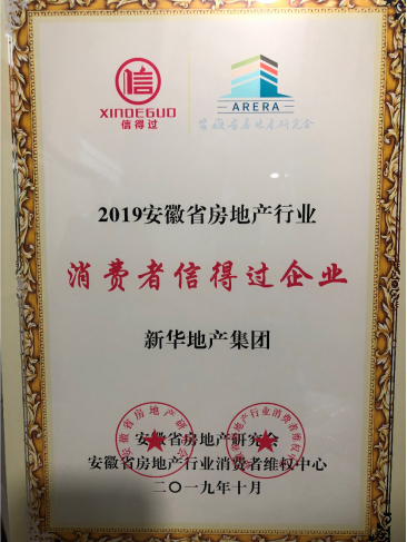 安徽新华地产2019获得业内外人士好评