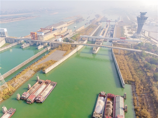 广西长洲水利枢纽船闸2019年过闸船舶数15.3万艘