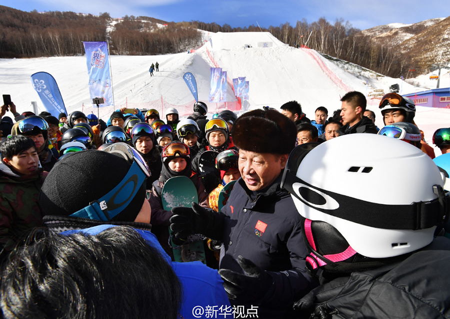 习近平在张家口市考察冬奥会筹办工作