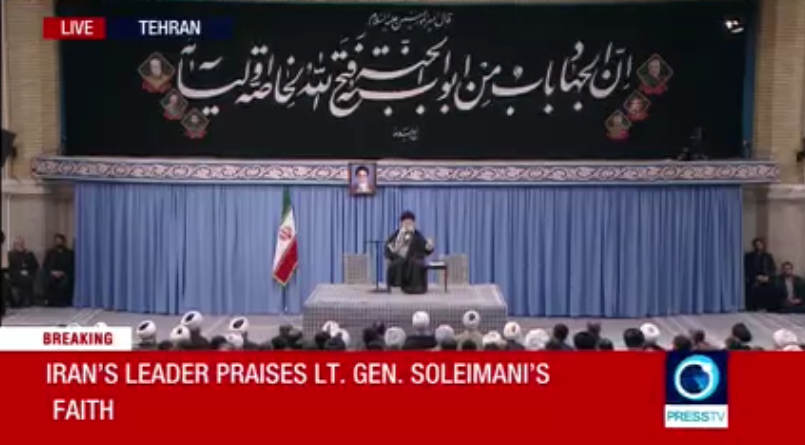伊朗最高領袖正發表電視講話_fororder_9f52bcf6612f8771627dede06f62be1bu1