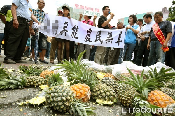 果農狂砸菠蘿嗆賴清德下臺 蔡當局威脅農民不讓其發聲