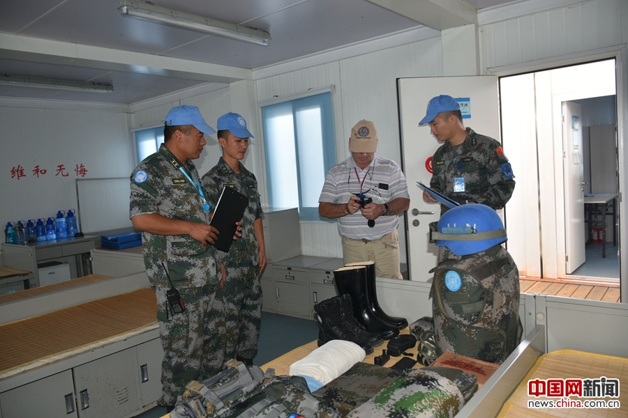 中国第3批赴南苏丹维和步兵营通过首次装备核查 中国第3批赴南苏丹维和步兵营通过首次装备核查