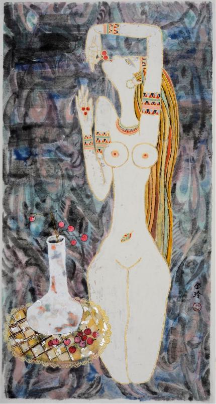 魏云飞与著名演员、画家张金玲在日本同台领奖