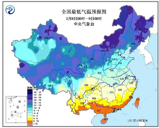 中央气象台发寒潮蓝色预警 广东等10省降温超10℃