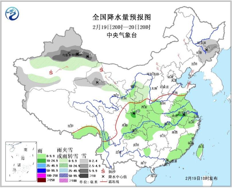 我国将迎大范围明显雨雪 北方大部将有大风降温