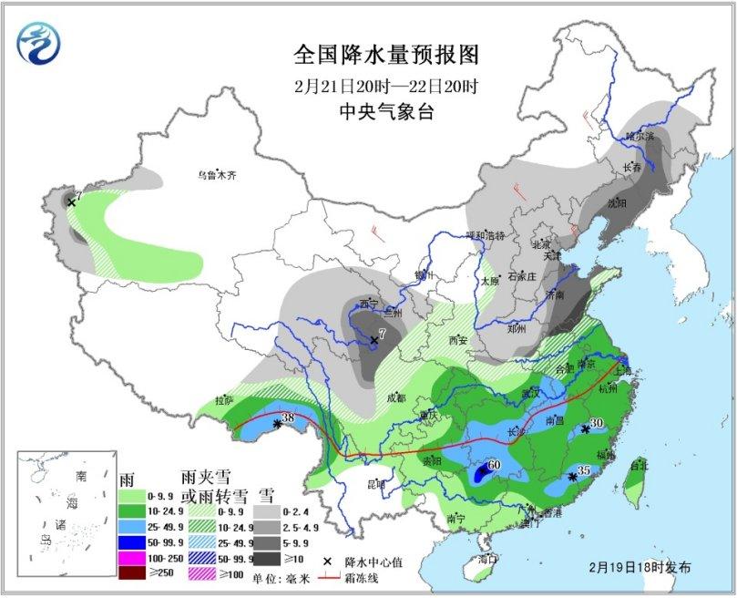 我国将迎大范围明显雨雪 北方大部将有大风降温