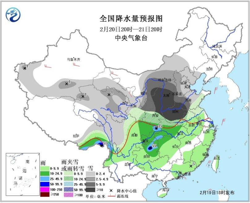 我国将迎大范围明显雨雪 北方大部将有大风降温