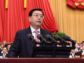 張德江作全國人民代表大會常務委員會工作報告