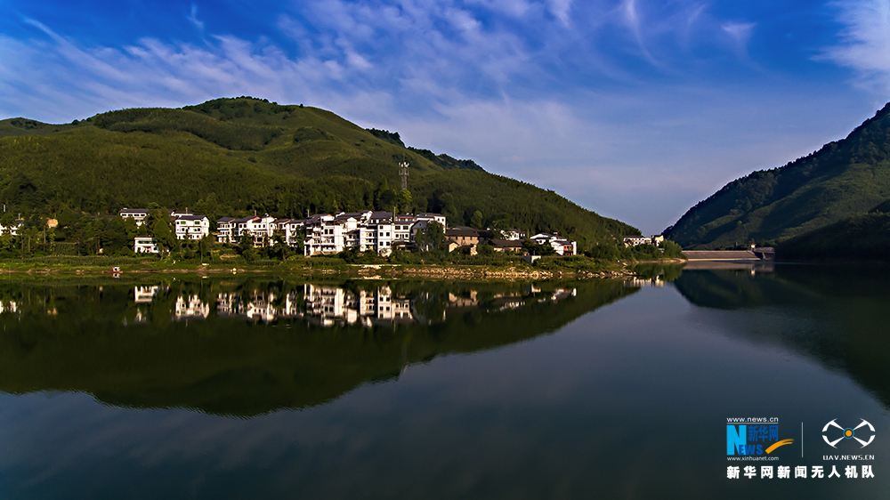 重庆梁平：无人机航拍“天池”竹丰湖 人间好风景