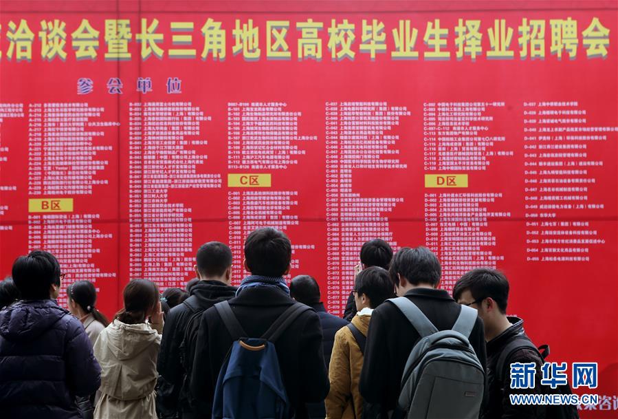 【焦點圖】上海舉行長三角地區高校畢業生擇業招聘會