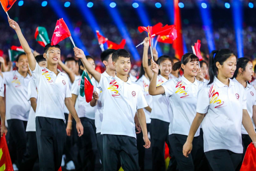 【原创】【即时新闻】【移动版】【焦点图】【CHINANEWS带图列表】【CRI看山西-列表】【三晋大地-太原】惊艳！山西省运会开幕式闪耀三晋大地