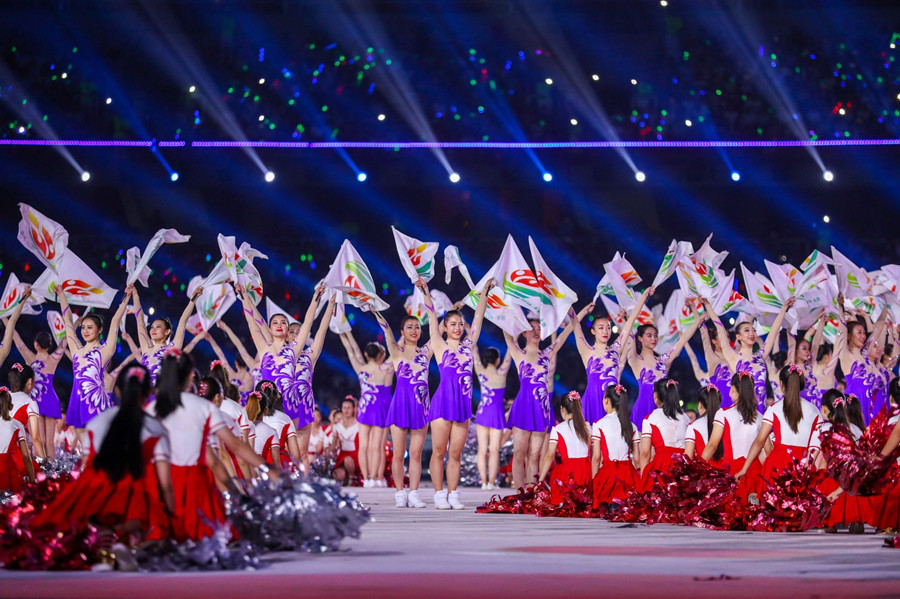 【原创】【即时新闻】【移动版】【焦点图】【CHINANEWS带图列表】【CRI看山西-列表】【三晋大地-太原】惊艳！山西省运会开幕式闪耀三晋大地