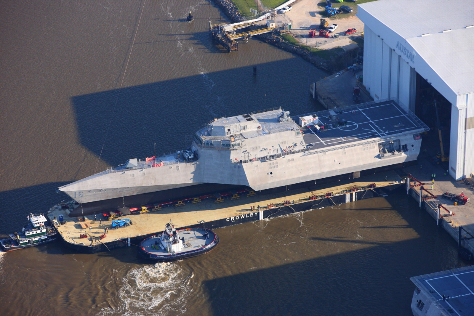 美军最新一艘濒海战斗舰下水